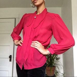 Vintage magenta blouse by Sheridan Square